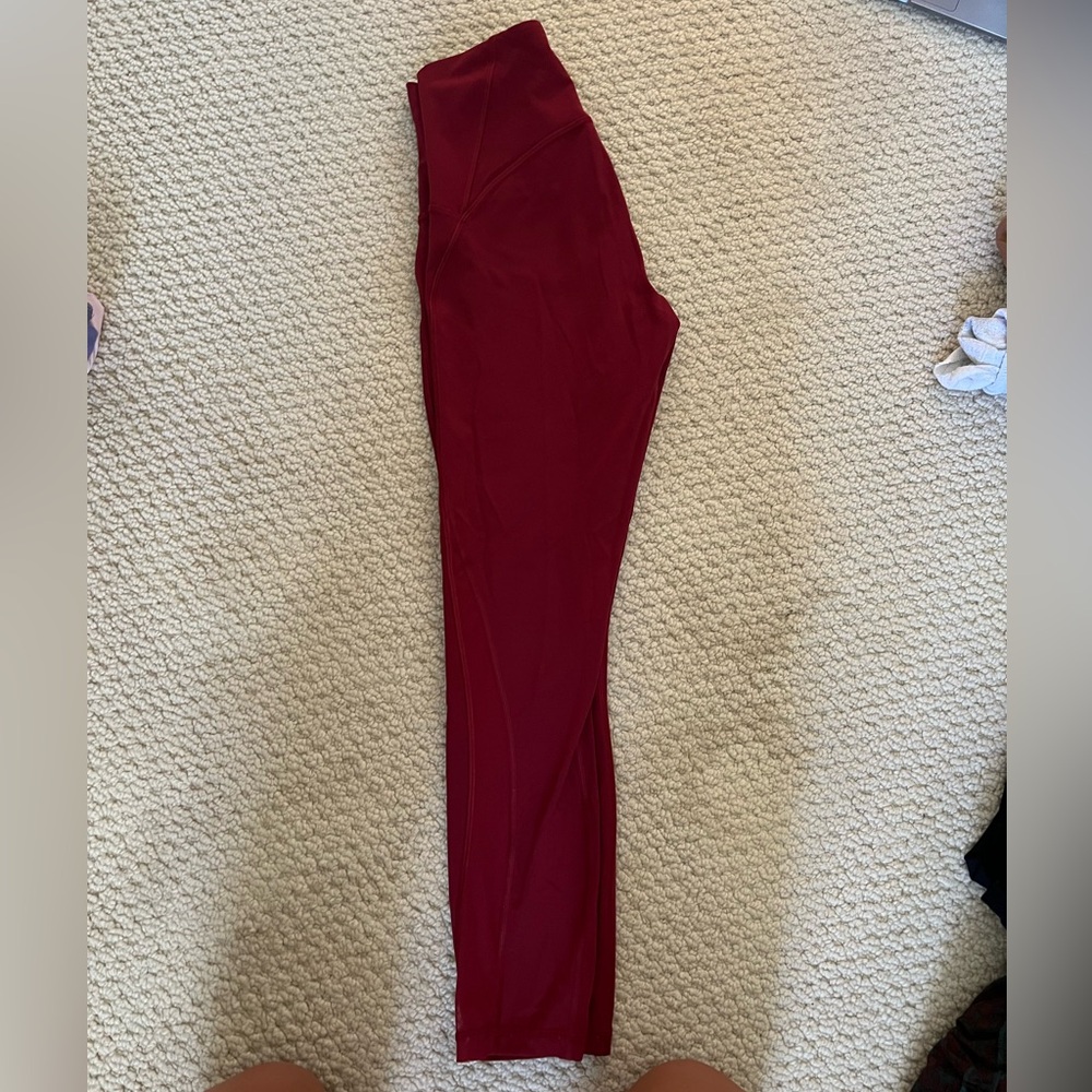 Red Lululemon Leggings, Size 6 - Picture 3 of 3